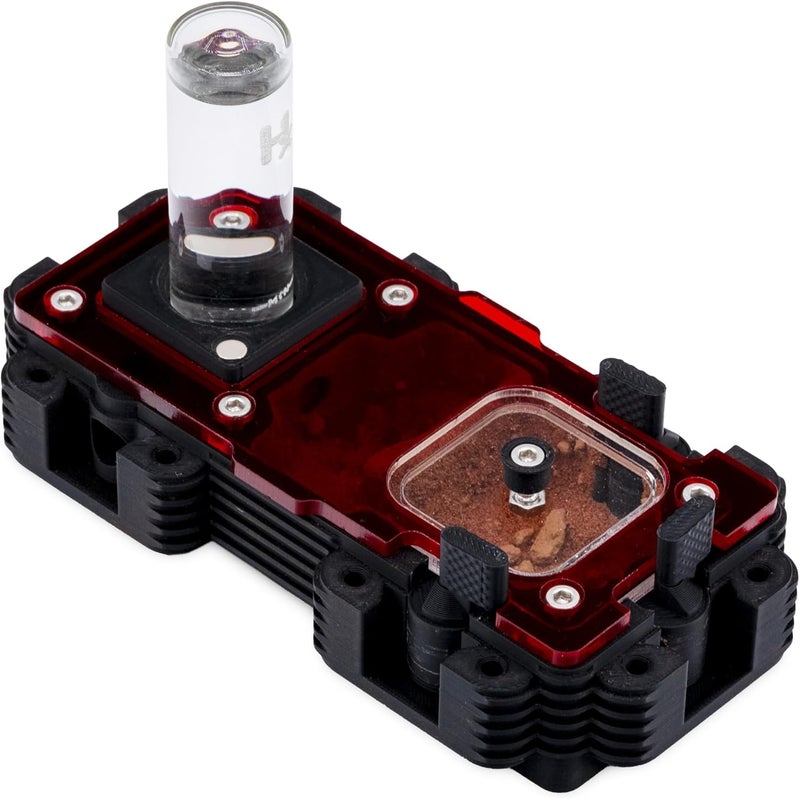 Ant Dimension Ant Farm Natura Module 2:1 – Perfect for Queens and Small Colonies – Professional Formicarium, Modular and Adaptable to Many Species (Red) - Image 2